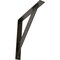 Ekena Millwork Traditional Steel Bracket, Antiqued Warm Silver 2"W x 16"D x 16"H BKTM02X16X16TRAWS - alternate 1